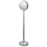 Adjustable Floor Standing Mirror - 2 Sided (Chrome) (72H x 10.25W x 10.25D)