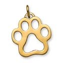 14k Classic Puppy Paws Charm