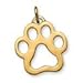 14k Classic Puppy Paws Charm