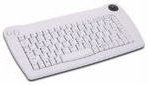 Infrared Wireless Mini PS/2 Keyboard with Trackball (white))