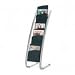 ABADDP6 - Literature Display Stand,6 Cmpmnts,19x18-1/2x46,BK/CE