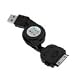Black Retractable 2-In-1 USB Data Hotsync Charging Cable for Apple Iphone 3GS 3rd Generation Smartphone