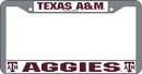 Texas A&M Chrome Metal License Plate Frame
