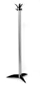 Acorn Vortex Hat and Coat Stand Metal and 3 Double Pegs H1550mm Silver and Black Ref 843975