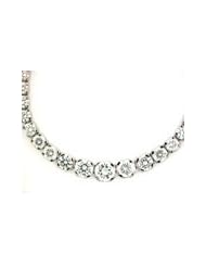 18k WHITE GOLD WOMENS NECKLACE LN-3645 DIAMOND 10.87CT TW