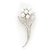 Sterling Silver Cultured Pearl Flower Pin