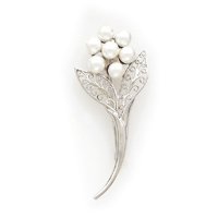 Childrens Toyshop  Jewelry : Sterling Silver Cultured Pearl Flower Pin