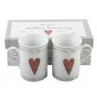 ON YOUR WEDDING ANNIVERSARY TWO FINE PORCELAIN GIFT BOXED MUGS