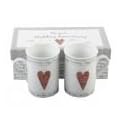 ON YOUR WEDDING ANNIVERSARY TWO FINE PORCELAIN GIFT BOXED MUGS