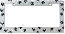 PAW PRINT LICENSE PLATE CHROME BLACK FRAME CAR AUTO