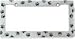 PAW PRINT LICENSE PLATE CHROME BLACK FRAME CAR AUTO