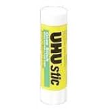 Saunders - UHU Stic Permanent Clear Application Glue Stick, .29oz. - Pack of 82