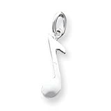 Buy Sterling Silver Music Note Charm by JewelryWeb