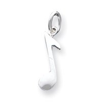 Buy Sterling Silver Music Note Charm made by JewelryWeb now!