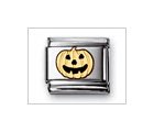 Pumpkin Black Halloween Classic Enamel, Italian Charm by Nomination Charms