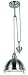 Brushed Nickel Counterbalance Pendant Light Fixture w/ Pulley