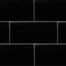 Glass Subway Tile 3x6" Black - Sample Piece (min order 24SF/Promotion Price)