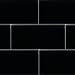 Glass Subway Tile 3x6" Black - Sample Piece (min order 24SF/Promotion Price)