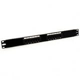 12port Patch Panel Cat5 568 A/b RJ45 110black