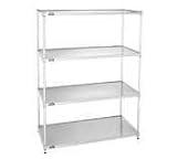 IRSG Steel Starter Solid Shelving Unit w/ 4shelves 24inW x 60inL