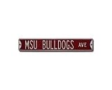 MISSISSIPPI STATE BULLDOGS MSU BULLDOGS BLVD AUTHENTIC METAL STREET SIGN (6 X 36)