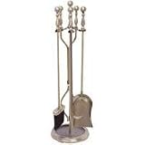 Fireplace Tool Set, Antique Brass 5 Pc