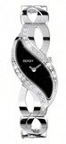 Seksy by Sekonda Ladies Black Sparkle Dial Crystal Stone Set Bracelet Watch 4276