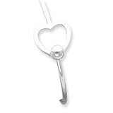 Sterling Silver Heart Bangle Bracelet
