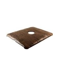 Brown iPad Clip On Case - Genuine Chicken and Hen Skin Leather