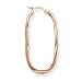 Jewelry : 14k Rose 4mm Twisted Half-Round Oval Hoop Earrings
