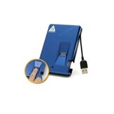Apricorn Aegis Bio 500 GB USB 2.0 128-bit Encrypted Portable External Hard Drive A25-BIO-500 (Blue)