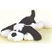 Aurora Plush 12 Duff, Black & White Flopsie Dog