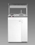 30-in White Kitchenette w/ Stainless Shelf, Manual Defrost Freezer