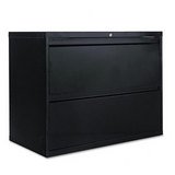 36 Wide Lateral File Cabinets, Two Drawer, Black (ALELA523629BL)