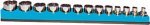 3/8 Shallow Drive Straight Line Organizer - Blue - S3810 by Mechanic's Time Savers - Mechanic's Time Savers - S3810