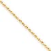 10k 1.5mm Diamond-Cut Rope Chain Anklet - 9 Inch