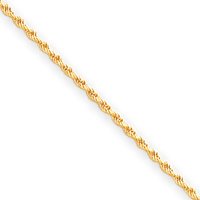 11qAE52s3mL 10k 1.5mm DiamondCut Rope Chain Anklet 9 Inch