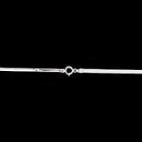 14K White Gold Beveled Herringbone Necklace Chain 16 - 4.6 grams