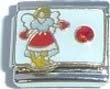 Clearly Charming July Ruby Angel Birthstone Italian Charm