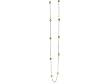 14k White Gold Yellow Sapphire Bezel 10 Station Necklace Pendant Ct.tw 2.35