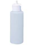 4 Oz Plastic Cylinder Bottles with Flip Top Pour Spout, Pack of 12