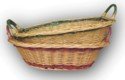 Buff Colored Mini Laundry Basket with Color Accent