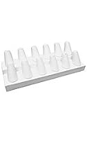 White Faux Leather Twelve Finger Ring Displays White Faux Leather Twelve Finger Ring Displays