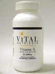 Vital Nutrients Vitamin A (From Fish Oil) 25,000 I.U. - 100 Softgel Capsules