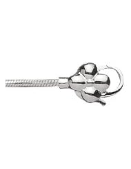 Lovelinks by Aagaard Petites Polished Sterling Silver Flower Clasp Snake Chain Bracelet For Petite Charms