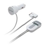 BELKIN TUNECAST AUTO FOR IPOD MOBILE POWER CORD W/IN-LINE FM TRANSMITTER (White) (Retail)