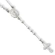 14k White Gold Mirror Beaded Baby Rosary