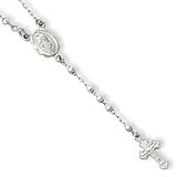 14k White Gold Mirror Beaded Baby Rosary
