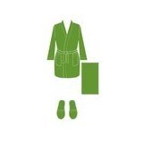 100% Organic Cotton Short Waffle Spa Bathrobe Set