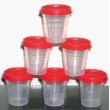 Tupperware 6 Pc Midget Set with Redish Seals by Tupperware